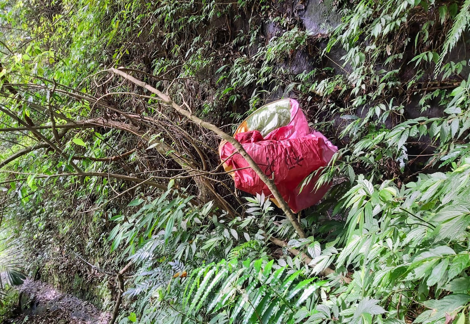 sky lantern debris