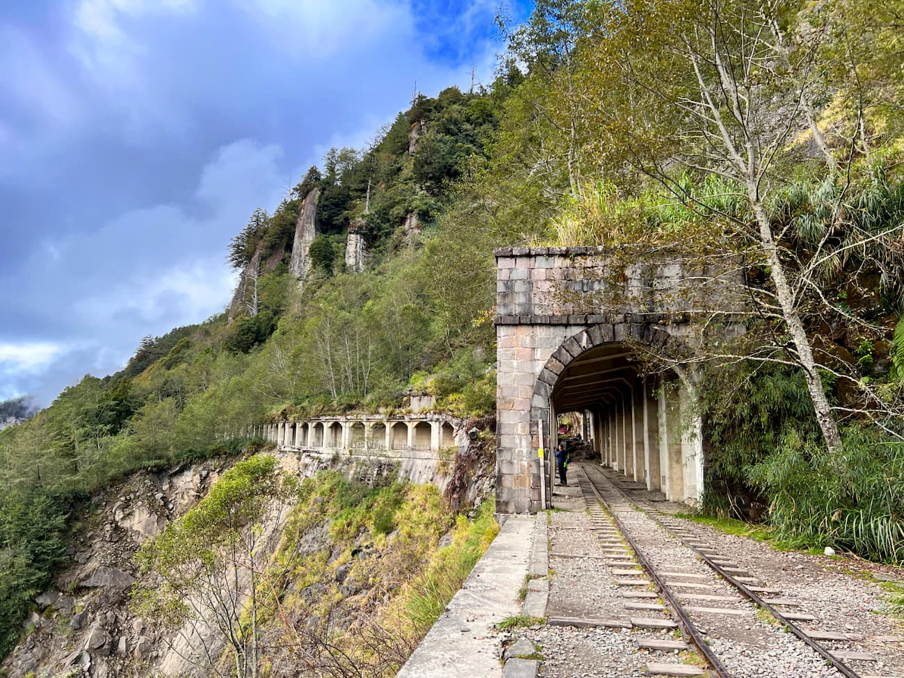 Mianyue Line half-open tunnel in Alishan